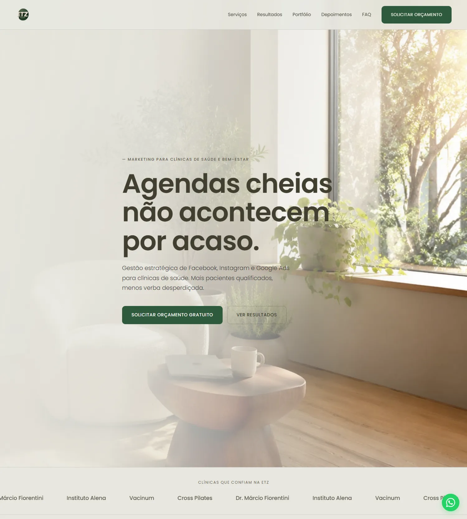 Site da ETZ Publicidade Digital